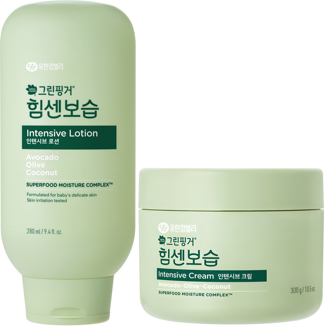 그린핑거 힘센보습 인텐시브 유아크림 300g + 인텐시브 로션 280ml, 1세트