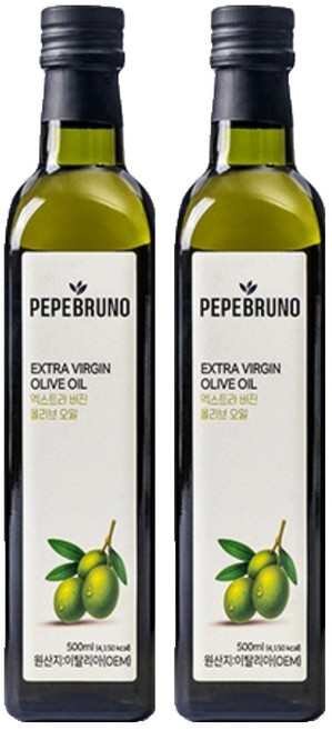 페페브루노 엑스트라버진 올리브오일, 500ml, 2개
