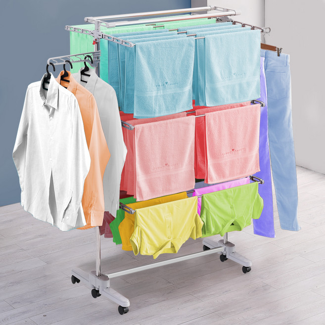 두리펀 엘린 이불봉 특대형 빨래건조대 6단 더블 플러스