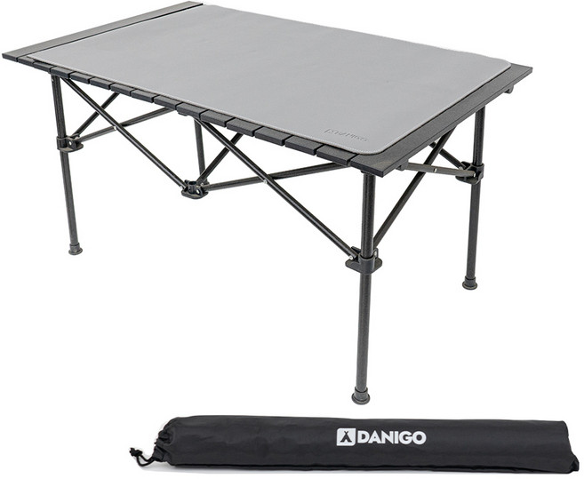 다니고 가죽 캠핑 테이블보 매트 + 전용파우치, 그레이