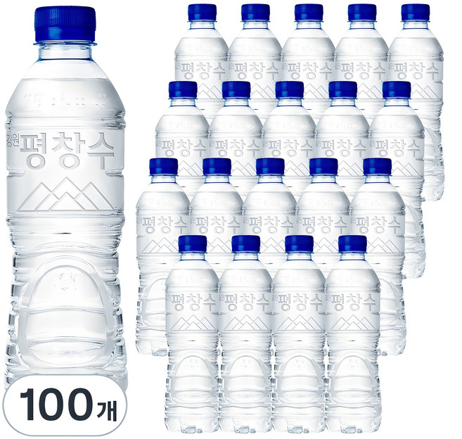평창수 무라벨 생수, 500ml, 100개