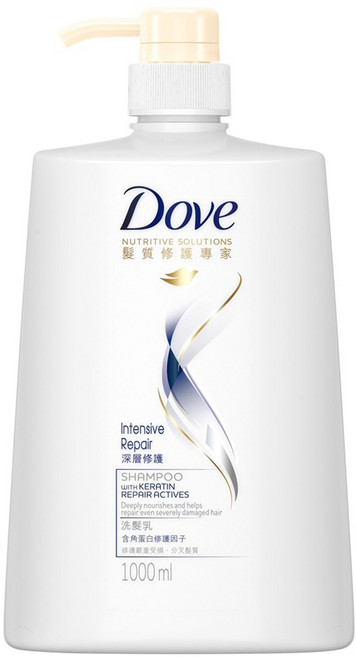 Dove 多芬 深層修護洗髮乳, 1000g, 1瓶