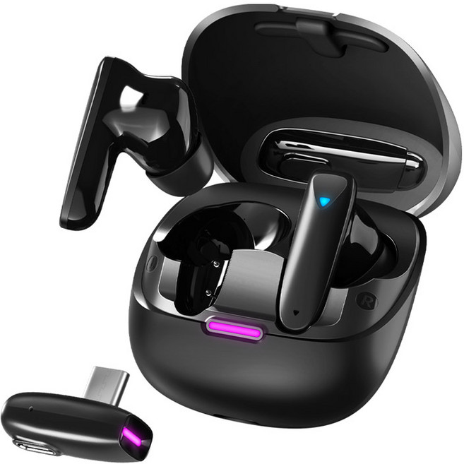 조이트론 25ms 울트라로우 레이턴시 2.4G 블루투스 멀티플래폼 게임전문 이어폰 버즈비트 G24 블랙 24시간 방수가능