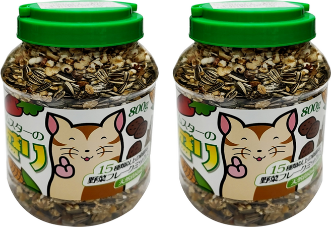 PetBest 倉鼠的大補帖 綜合蔬菜飼料, 2罐, 800g