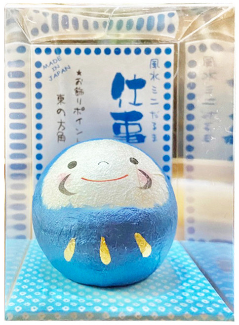RYUKODO 龍虎堂 開運達摩 和紙擺飾 日本製造, 藍色