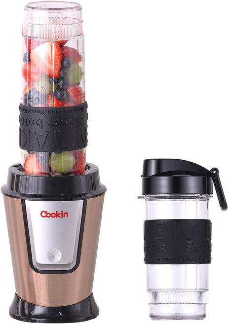 쿠킨 트라이탄 고속 파워 믹서기 텀블러 KEM-KD930CP 570ml + 400ml 골드