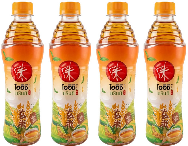 oishi 綠茶飲料 玄米茶, 500ml, 4個