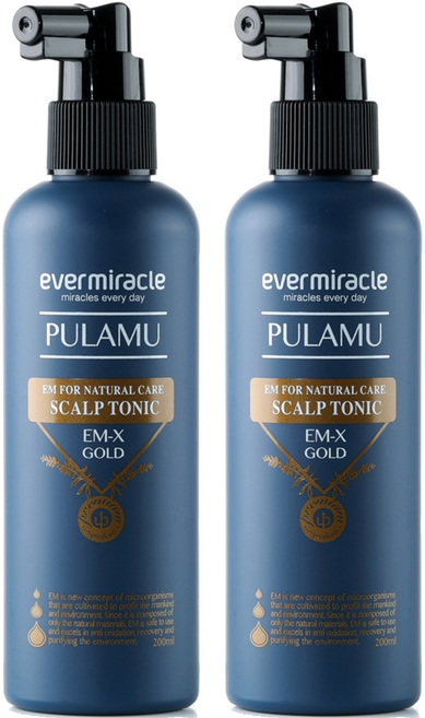 에버미라클 EM 풀라무 스칼프 토닉 탈모증상완화 헤어 에센스, 200ml, 2개