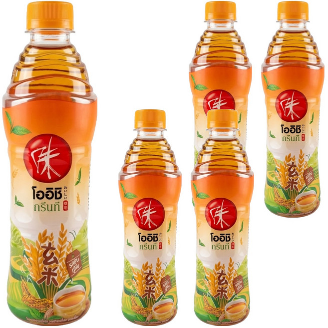 oishi 綠茶飲料 玄米茶, 500ml, 5個