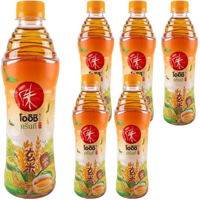 oishi 綠茶飲料 玄米茶, 500ml, 6個