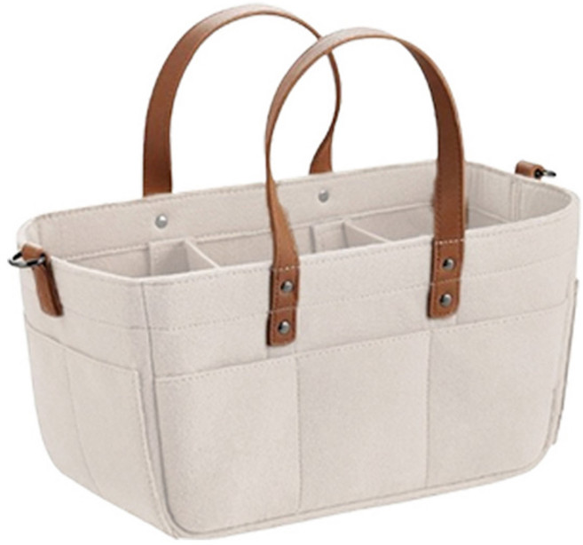 조이멀티 접이식 이너백 유모차 정리함 크로스 기저귀 가방, 아이보리