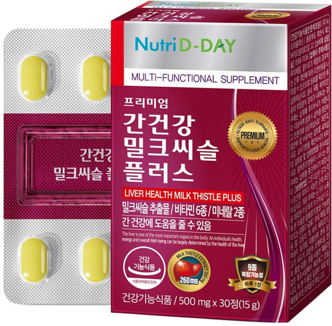 뉴트리디데이 간건강 밀크씨슬 플러스, 30정, 1개