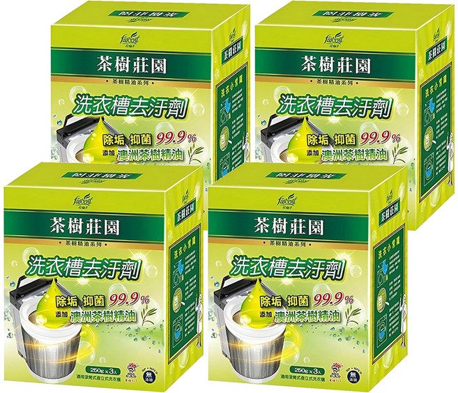 Farcent 花仙子 茶樹莊園洗衣槽去汙劑, 750g, 4盒