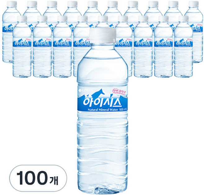 아이시스 생수, 500ml, 100개