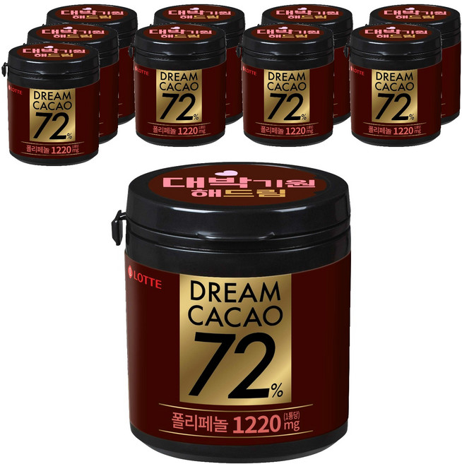 롯데웰푸드 드림카카오 72%, 86g, 10개