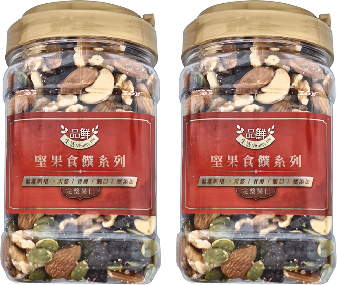 品鮮生活 綜合堅果 六皇食饌桶裝, 450g, 2桶