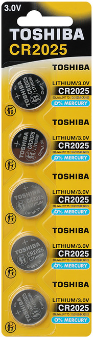 도시바 리튬 코인건전지 CR2025, 1개, 5개입