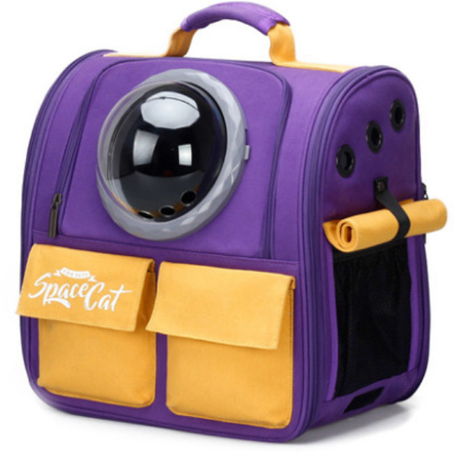 스페이스캣 반려동물 이동가방, 퍼플, 1개