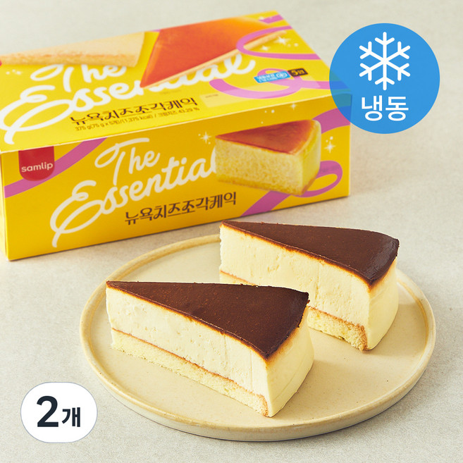 삼립 뉴욕치즈 조각케익 5개입 (냉동), 375g, 2개