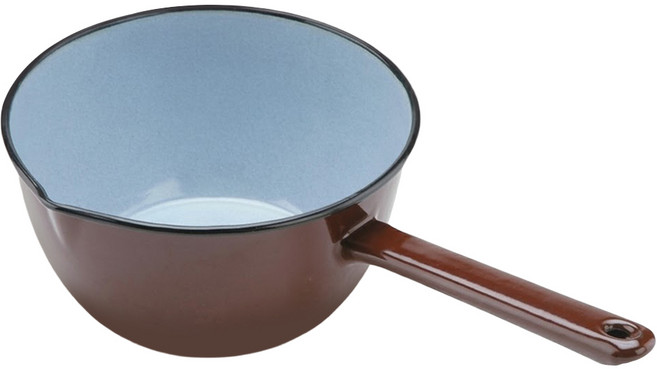 ibili 琺瑯牛奶鍋 28.8 x 15.5 x 8.3cm, 14cm, 棕色, 1個