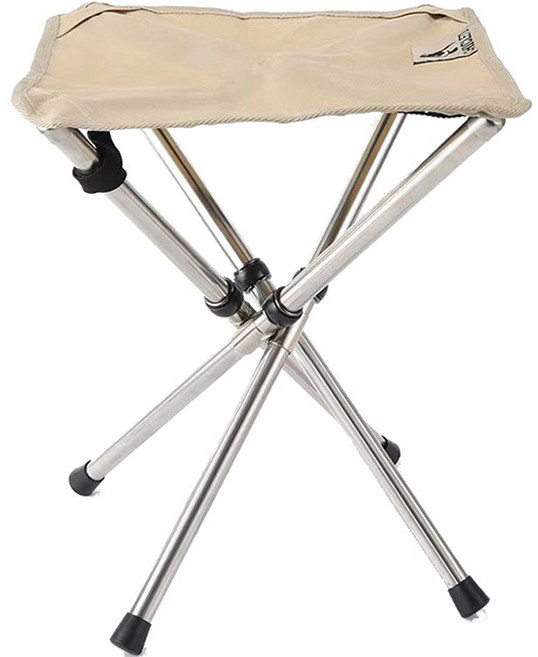시크레토 초간단 미니 접이식 백패킹 의자, 베이지, 1개