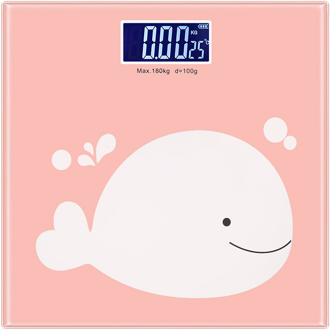노바리빙 LCD 캐릭터 체중계, 고래, 1개