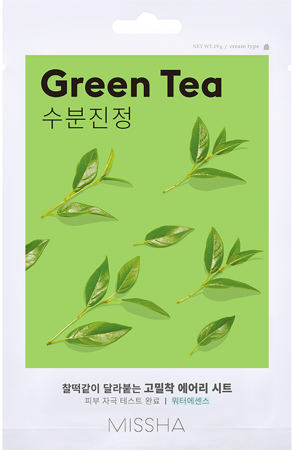 미샤 에어리 밀착 시트마스크 그린티, 1개입, 1개