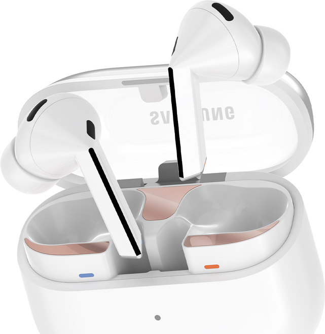 요거 메탈 갤럭시 버즈 철가루 방지 스티커, 로즈골드, 2개, 갤럭시 버즈3 프로