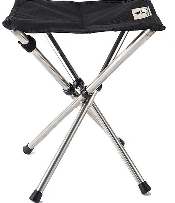 시크레토 초간단 미니 접이식 백패킹 의자, 블랙, 1개