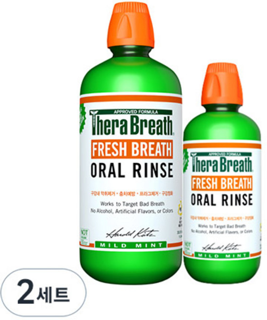 테라브레스 오랄린스 마일드민트 1L + 473ml 세트, 2개