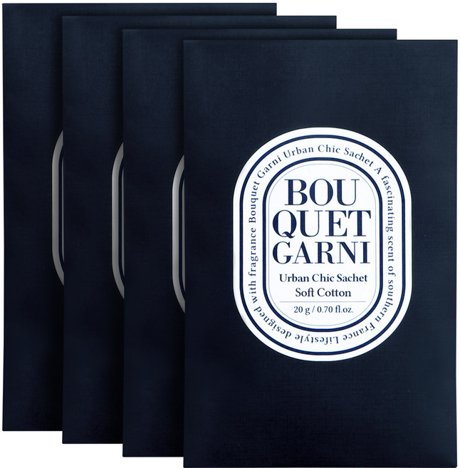 부케가르니 어반시크 샤쉐 옷장방향제 본품, 20g, 4개, 소프트코튼