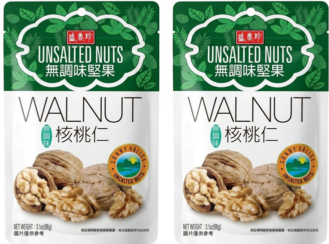 盛香珍 無調味核桃仁, 88g, 2包