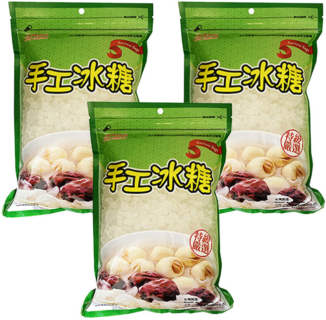 CHI-SHENG 耆盛食品 手工冰糖, 1kg, 3包