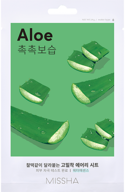 미샤 에어리 밀착 시트마스크 알로에, 1개입, 1개