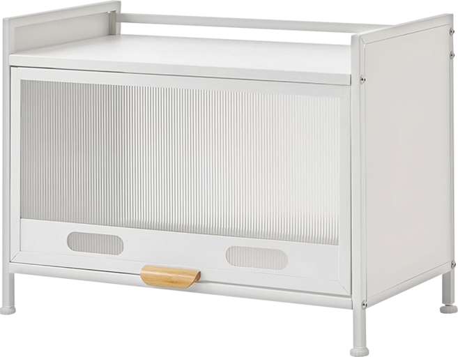 Ins風多功能廚具收納櫃, 白色