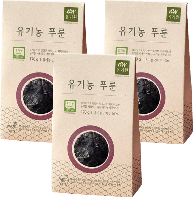 유가원 유기농 프랑스산 건자두 푸룬, 170g, 3개