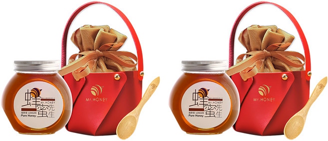 Mr.HONEY 蜂蜜先生 蜂蜜提籃組 龍眼蜜, 240g, 2組