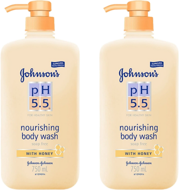 Johnson's 嬌生 嬰兒PH5.5溫和沐浴露 蜂蜜舒緩, 750ml, 2瓶