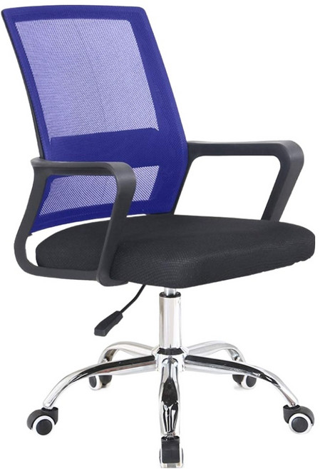 辦公椅 帶輪, 藍黑