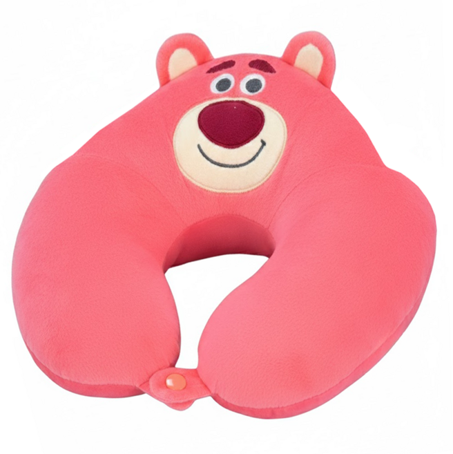 KHTOY 迪士尼大臉抱抱頸枕, 熊抱哥 粉色, 1個