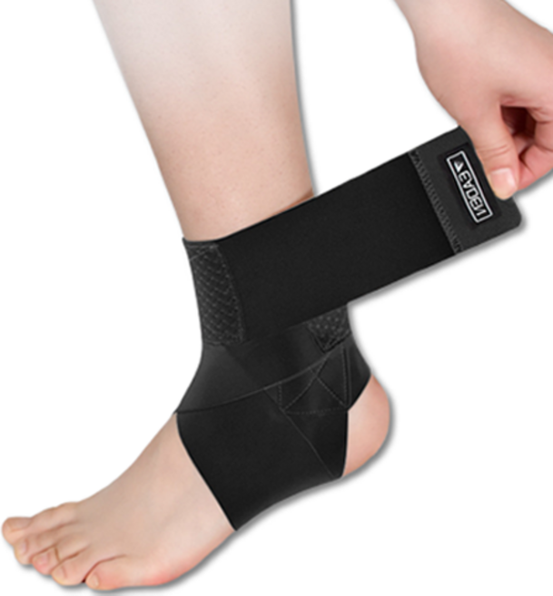 스카위즈 가벼운 탄력 발목 보호대 보강 롱 와이드 블랙, 1개