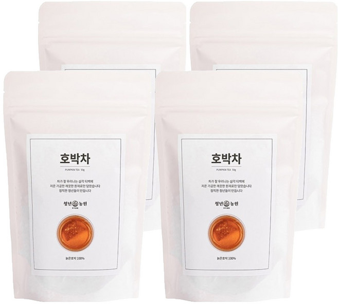 청년농원 저온가공 호박차 삼각티백, 1.5g, 50개입, 4개