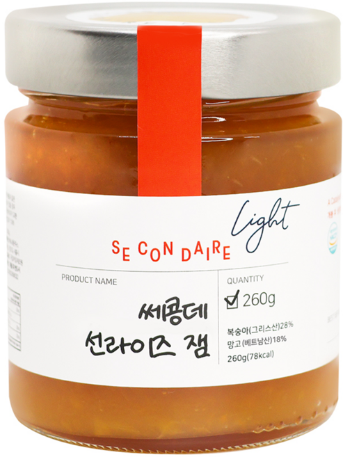 쎄콩데 저칼로리 Light 선라이즈 잼, 260g, 1개