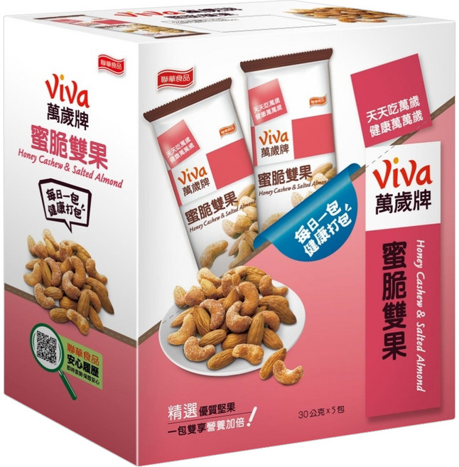 ViVa 萬歲牌 蜜脆雙果 5包, 1盒
