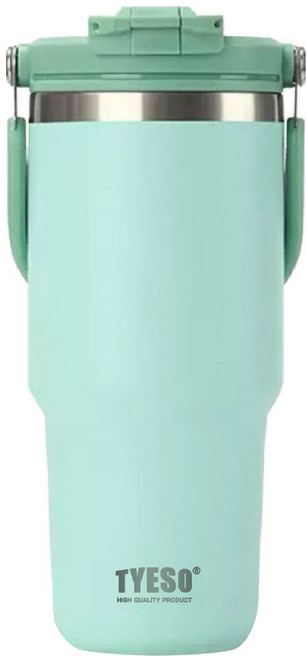 TYESO 泰碩 提手保溫杯 33#C款, 薄荷綠, 750ml, 1個