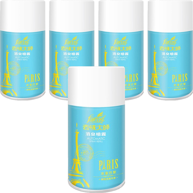 farcent 花仙子 去味大師 消臭噴霧 浪漫巴黎, 5罐, 280ml