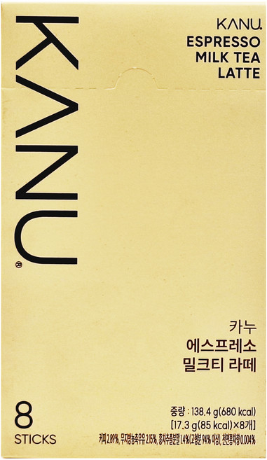 KANU 紅茶拿鐵咖啡, 17.3g, 8條, 1盒