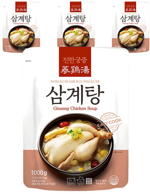 진한식품 궁중 삼계탕, 1kg, 4개