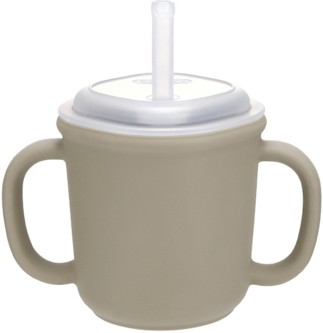 에디슨 스스로 실리콘 양손 빨대컵, 200ml, 1개, 베이지