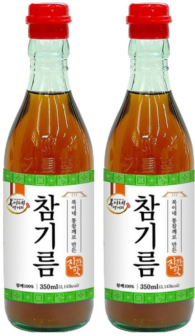 복이네먹거리 통깨로 만든 진한맛 참기름, 350ml, 2개